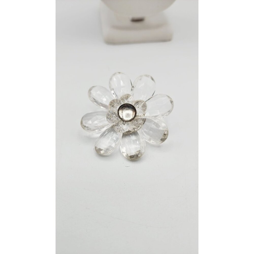 Clear acrylic plastic flower 2 1/4"